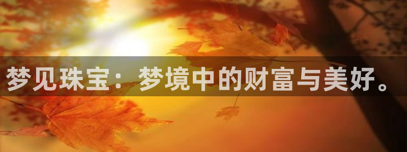 众腾娱乐公司简介：梦见珠宝：梦境中的财富与美好。